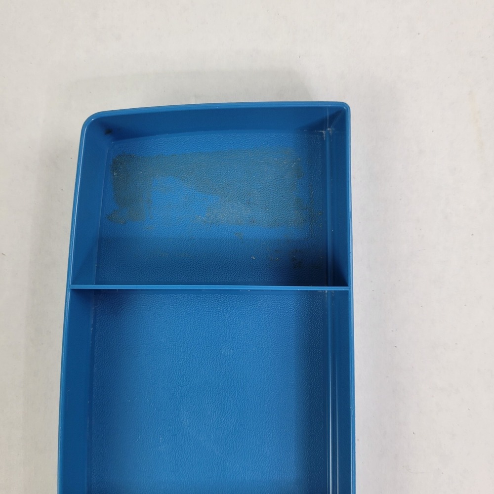 Tupperware Tuppercraft 767-3 Rectangular Container Blue Storage Craft Organizer - Picture 11 of 12